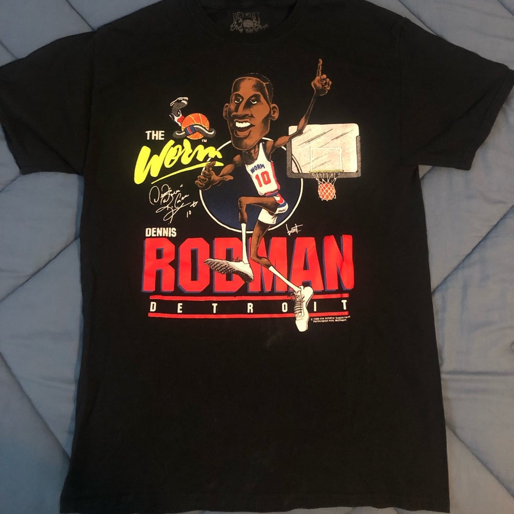 Worn Dennis Rodman tee Detroit Pistons Bad Boy brand